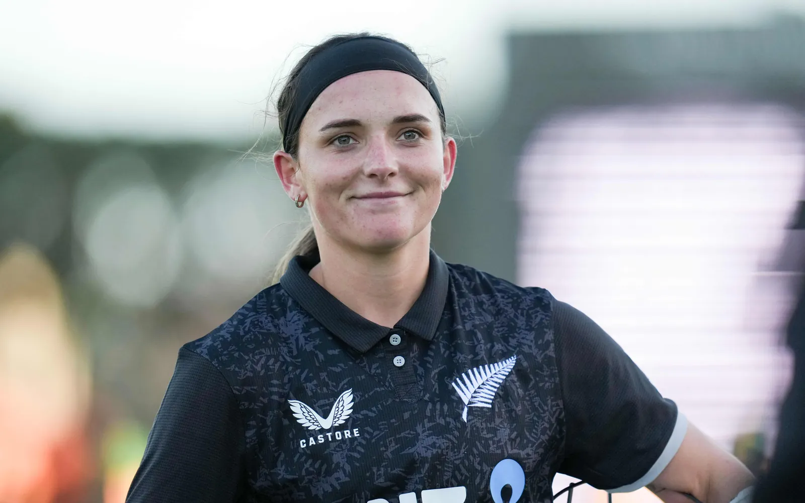 White Ferns captain Melie Kerr walks from the field after their win.